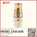 Nozzle Air Mancur Kuningan Brass Cascade Jet Fountain 1 inch cemara